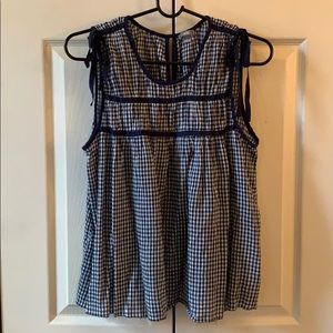 American Eagle Aerie Gingham Checkered Tank Blouse